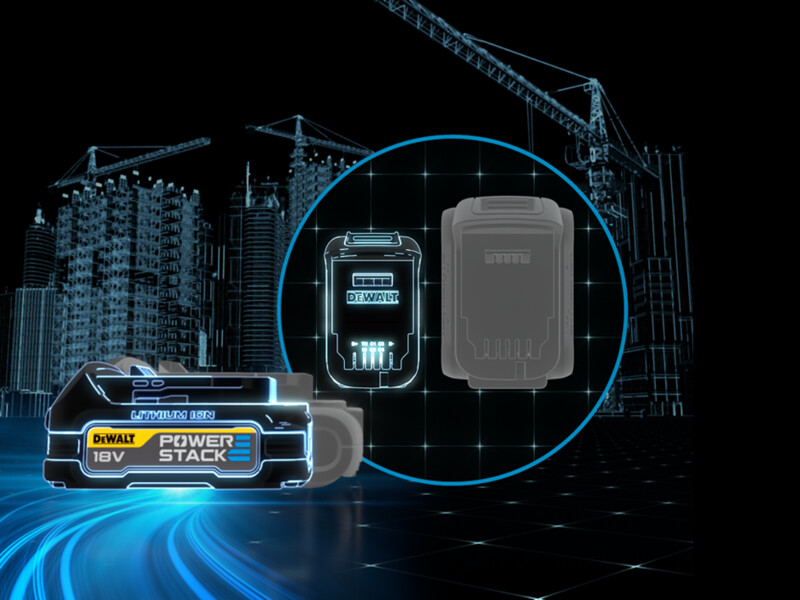 POWERSTACK™ Battery Footprint vs DCB183 Battery