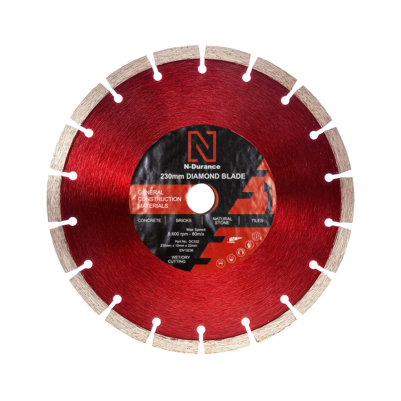 EDiamondTools Diamond Segmented Saw Blade – Cut Concrete & Masonry Wet Or Dry (7-inch)