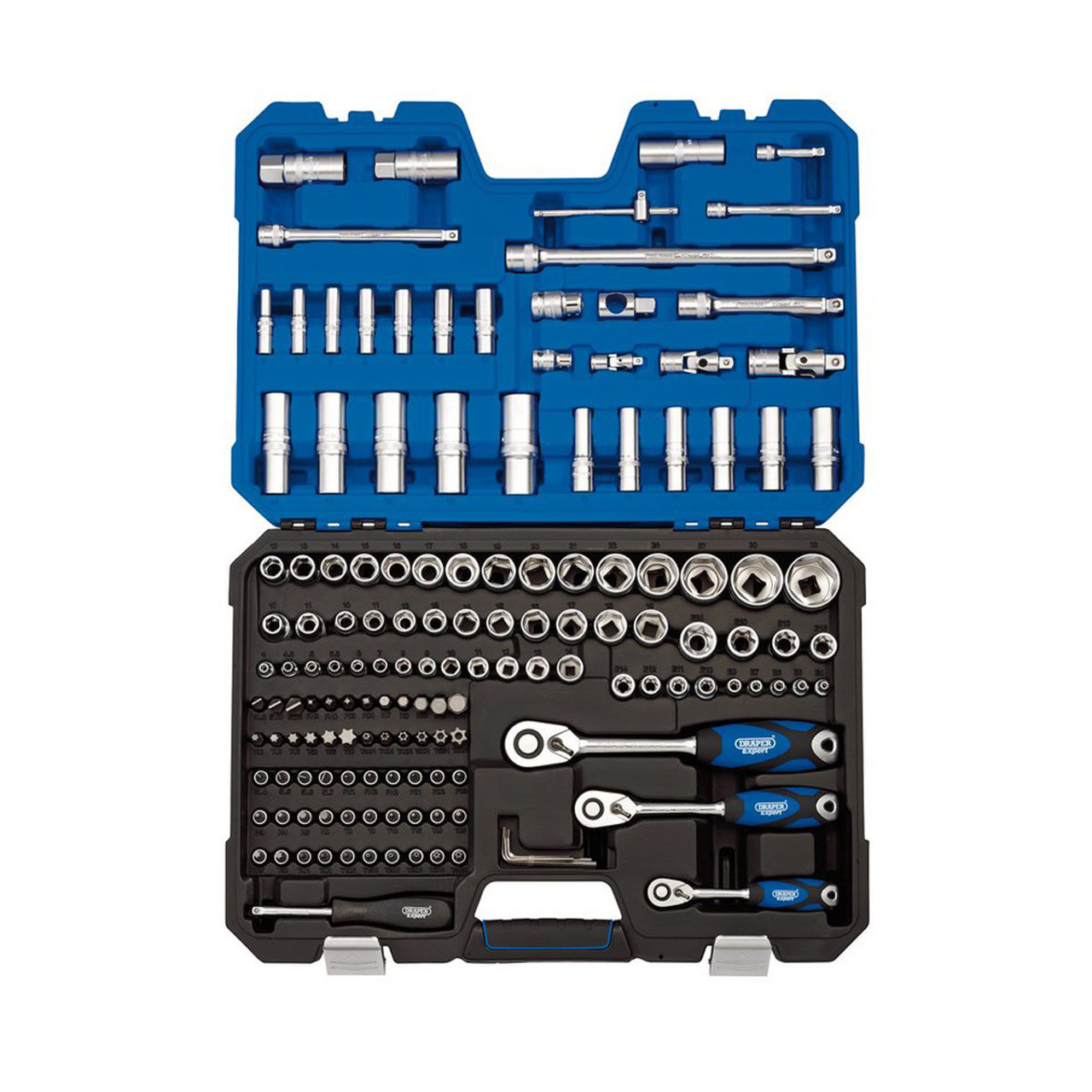 Draper 1/4", 3/8" and 1/2" Metric Socket and Socket Bit Set (149 Pieces)