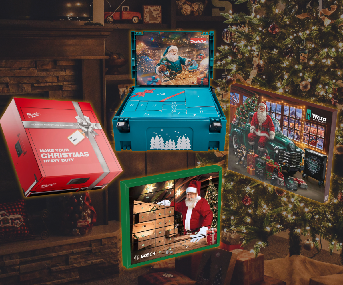 Tool advent calendars for 2026, including Wera, Milwaukee, Makita and Bosch